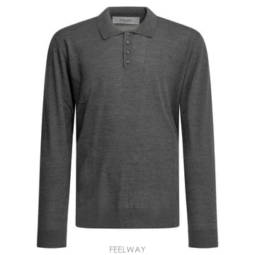 26FW 골든구스 메리노 울 롱 슬리브 폴로 셔츠 GMP01353P00104160318 Grey
