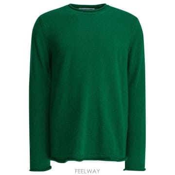 25FW 꼼데가르송 라운드 넥 울 스웨터 FP N007 W252 GREEN