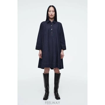 COS 코스 에이라인 데님 미디 셔츠 드레스 38