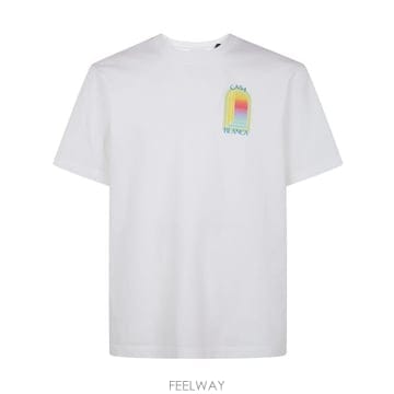 26SS 카사블랑카 반팔 티셔츠 M SP26 JTS 001 13 BRIGHT WHITE