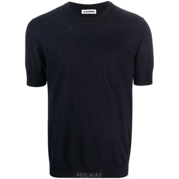 26SS 질샌더 반팔 티셔츠 J22GC0104 J14610 401 NAVY