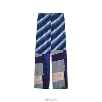 26SS 플리츠플리즈 스트레이트 팬츠 PP66JF674 09 GRAY X NAVY