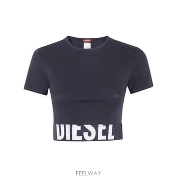 Diesel 26FW ���� ����Ƽ ������ �ΰ� ��� ũ�� Ƽ���� A14593 0HMAU 9XX BLACK26FW ���� ����Ƽ ������ �ΰ� ��� ũ�� Ƽ���� A14593 0