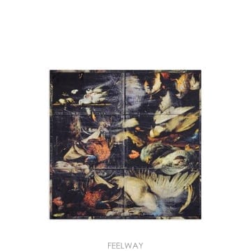 마르지엘라 머플러 스카프 BLACK BROWN PRINT