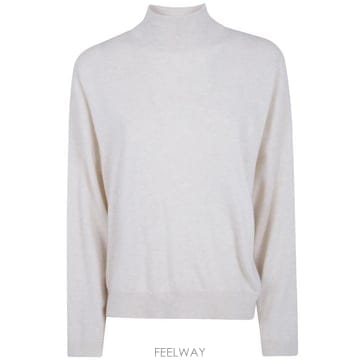 26FW 브루넬로 쿠치넬리 터틀넥 M12244404 C9736 WHITE BEIGE