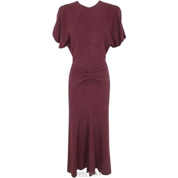 26FW 빅토리아 베컴 롱 원피스 1226WDR005227A 2 BURGUNDY