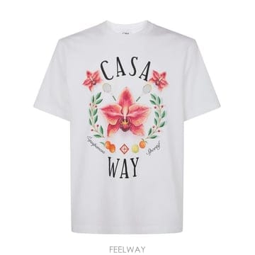26SS 카사블랑카 반팔 티셔츠 M SP26 JTS 001 15 BRIGHT WHITE