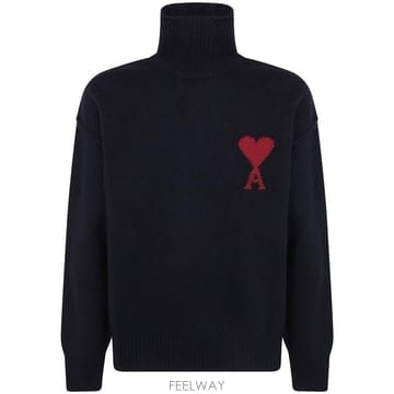 26FW 아미 ADC 터틀넥 스웨터 UKS839 018 099 009 BLACK RED