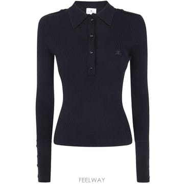 26FW 쿠레쥬 스웨터 326MPO072FI0001 9999 BLACK