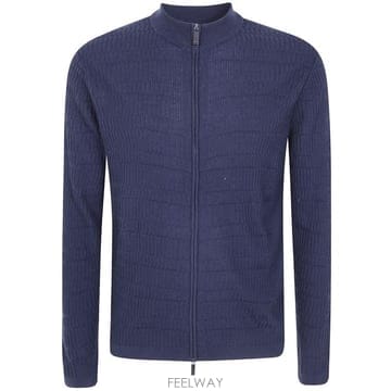 26FW 엠포리오 아르마니 가디건 EM006315 AF27831 FB065 FANCY STITCH NAVY