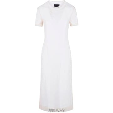 26SS 시몬로샤 롱 원피스 7444B 0553 WHITE NUDE PEARL