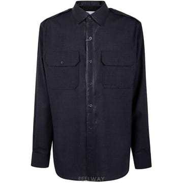 25FW 마르지엘라 플랩 패치 포켓 롱 슬리브 셔츠 S50DT0059 M35524 855M CHARCOAL