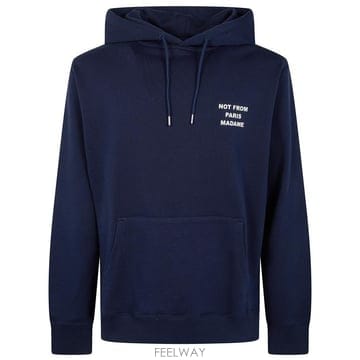 26FW 드롤드무슈 후드 티셔츠 PERM HO162 CO127 099 NAVY