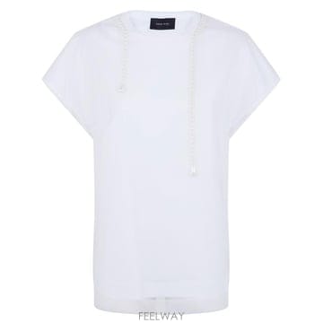 26SS 시몬로샤 반팔 티셔츠 5404B 0553 WHITE PEARL