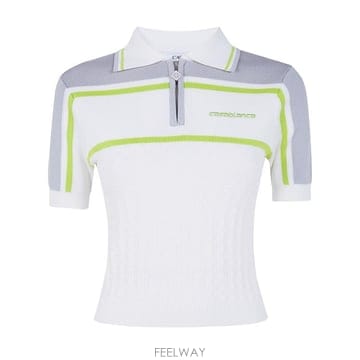 26SS 카사블랑카 폴로 티셔츠 W SP26 KW 1247 01 WHITE