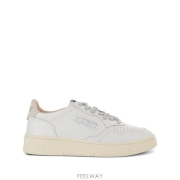 26SS 오트리 메달리스트 로우 레더 스니커즈 AULW SW02 WHITE SILVER