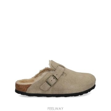 26FW 버켄스탁 보스턴 시어링 스웨이드 레더 뮬 1028299 TAUPE