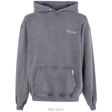 26SS 리프레젠트 후드 티셔츠 OCM41200 098 VINTAGE GREY