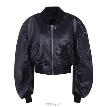 26FW 릭 오웬스 가죽 자켓 RP02F5702 LBE 09 BLACK