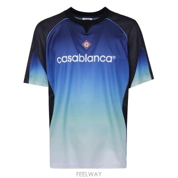26FW 카사블랑카 반팔 티셔츠 M PF26 JTP 353 01 BLUE GRADIENT