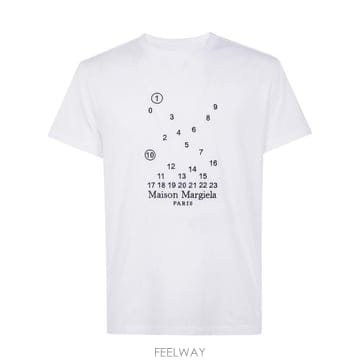 Maison Margiela 26FW ���������� ���޸� �ΰ� ���� ��ư Ƽ���� S50GC0684 S22816 096 100 WHITE26FW ���������� ���޸� �ΰ� ���� ��ư Ƽ���� S50GC0684