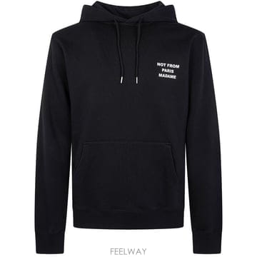 26FW 드롤드무슈 후드 티셔츠 PERM HO162 CO127 099 BLACK