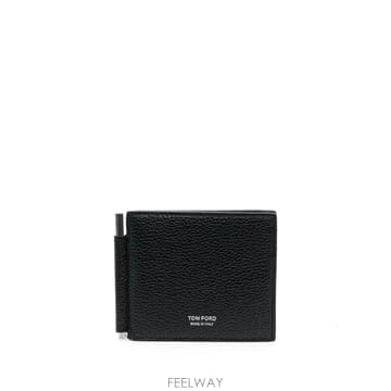 26FW 톰포드 그레인 레더 머니 클립 Y0231 LCL158S 099 NAA BLACK
