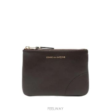 26FW 꼼데가르송 클래식 레더 라인 파우치 SA8100 098 BROWN