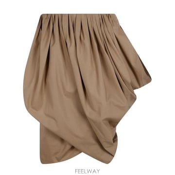 26SS 끌로에 미디 스커트 CH26UJU41141 3B6 AMBER OLIVE