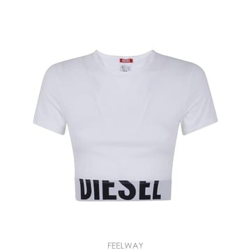 Diesel 26FW ���� ����Ƽ ������ �ΰ� ��� ũ�� Ƽ���� A14593 0HMAU 100 WHITE26FW ���� ����Ƽ ������ �ΰ� ��� ũ�� Ƽ���� A14593 0