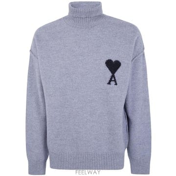 26FW 아미 ADC 터틀넥 스웨터 UKS839 018 099 A273 ASH GREY BLACK