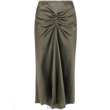 26FW 빅토리아 베컴 미디 스커트 1426WSK006985A 9990 MARSH GREEN