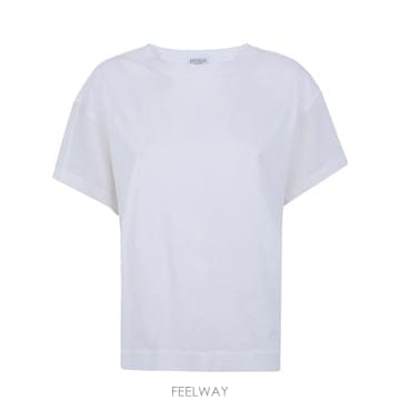Brunello Cucinelli 26SS ���ڷ� ��ġ�ڸ� ���� Ƽ���� M0T81BX800 C6159 WHITE26SS ���ڷ� ��ġ�ڸ� ���� Ƽ���� M0T81BX800 C6159 WH