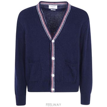 26FW 톰브라운 도네갈 인타르시아 헥터 패치워크 가디건 MKC647A Y1506 415 NAVY