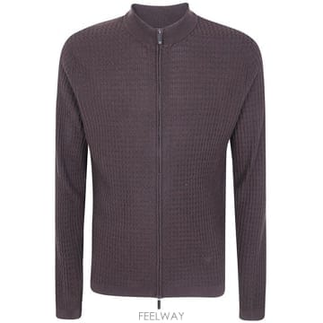 아르마니 가디건 FANCY STITCH NAVY