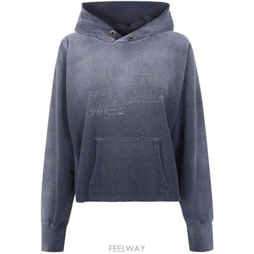 26SS 마르지엘라 후드 티셔츠 S51GU0142 S25520 972 WASHED BLACK