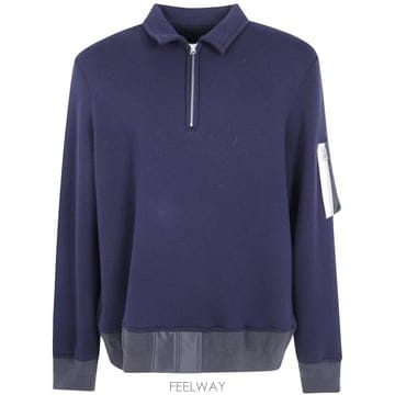 26FW 사카이 폴로 티셔츠 26 04138M 233 NAVY X DARK KHAKI