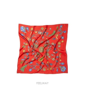 26FW 베르사체 머플러 스카프 1001600 1A18820 5R860 VINTAGE RED LIGHT BL