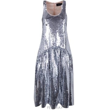 26SS 시몬로샤 미디 원피스 7471 1300 SILVER