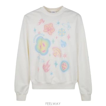 26SS 카사블랑카 긴팔 티셔츠 M SP26 JTP 293 01 OFF WHITE