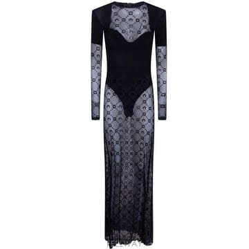 26SS 마린세르 롱 원피스 WJS028ACJER0005 BK99 BLACK
