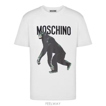 Moschino 25SS ��Ű�� ���� Ƽ���� 251ZZA0713 02411001 White25SS ��Ű�� ���� Ƽ���� 251ZZA0713 02411001 White