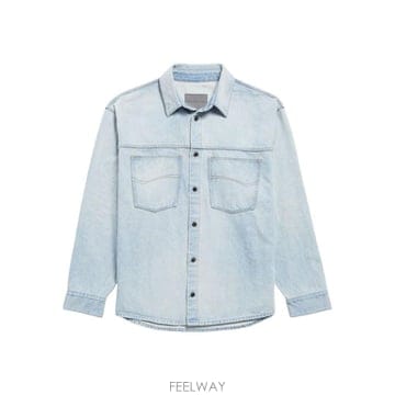26SS 발렌시아가 데님 셔츠 868318 TDW144200 Azzurro