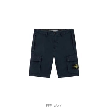 26SS 스톤 아일랜드 스트레치 오가닉 코튼 트윌 슬림핏 카고 버뮤다 숏팬츠 L1S15L100019S0A10