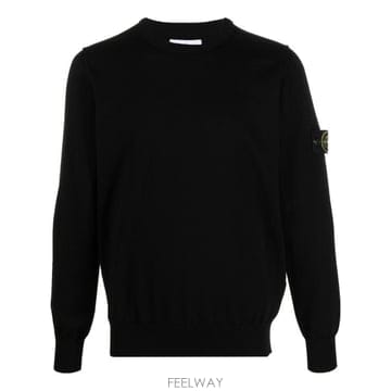 26SS 스톤 아일랜드 소프트 오가닉 코튼 스몰 롤 디테일 크루넥 스웨터 L1S155100053S00B2 V