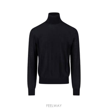 25FW 생로랑 울 터틀넥 스웨터 821739 Y76GM1000 BLACK