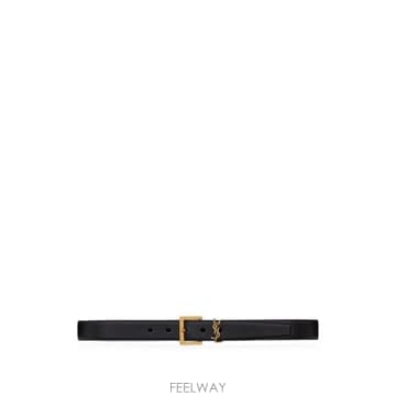 26FW 생로랑 가죽 벨트 864585 BOO0W1000 BLACK