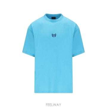 26SS 발렌시아가 로렐 클래식 티셔츠 764235 TSVC93515 LIGHT BLUE