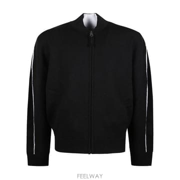 지방시 스트라이프 지퍼 가디건 블랙