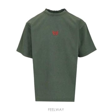 26SS 발렌시아가 로렐 클래식 티셔츠 764235 TSVC93044 GREEN